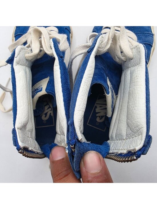 Vans Sk8-Hi Mens 5.5 Blue White Hi Top Skateboarding Shoes Scotchgard Skate main image 8